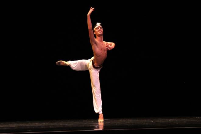 Man in a ballet position